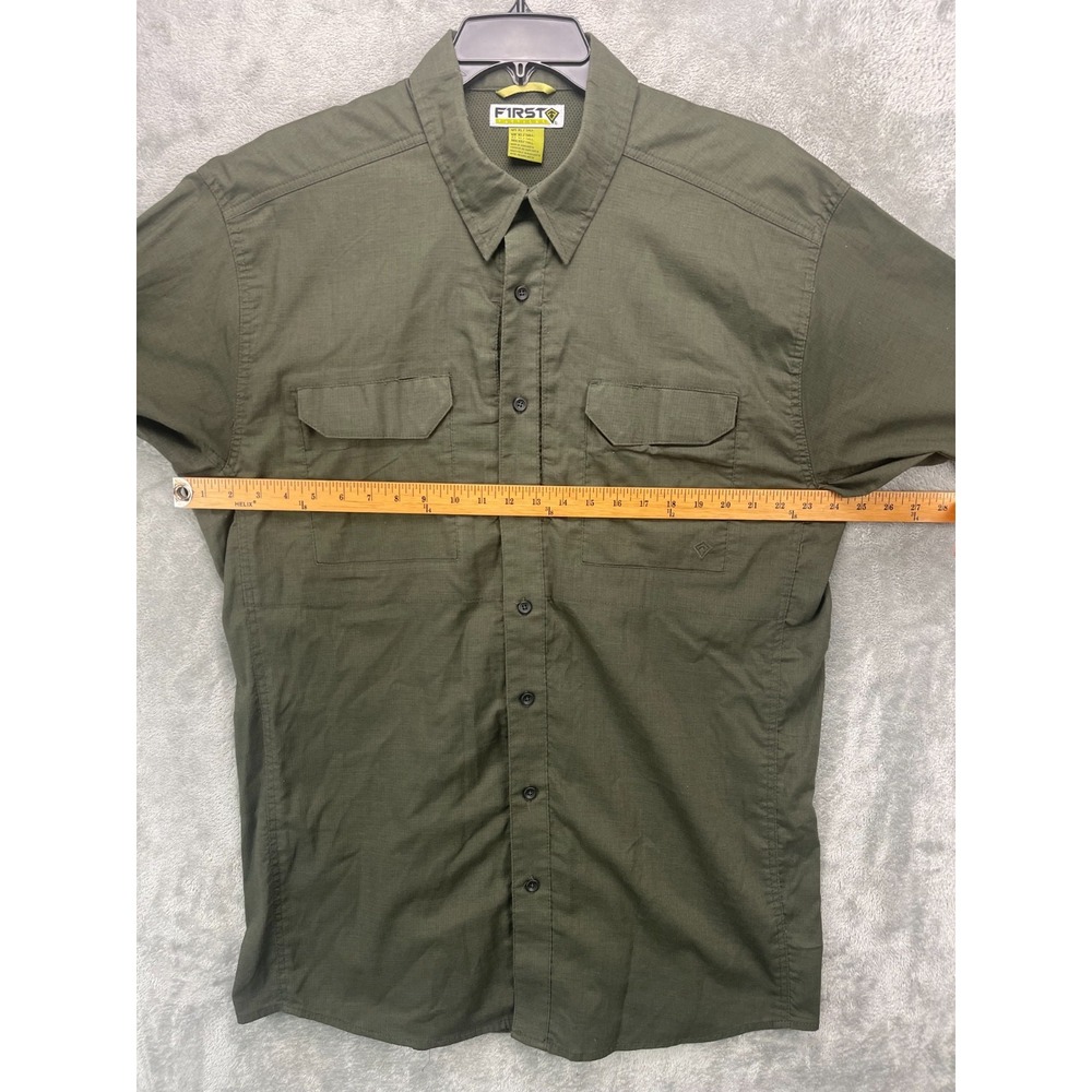 First Tactical Mens Shirt Size XLT Tall Army Green Ripstop Long Sleeve Button Up - Picture 2 of 7